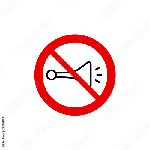 no horn icon. no sound icon. The red circle prohibiting sing Free Download no horn icon. no sound icon. The red circle prohibiting sing - GFXLoad