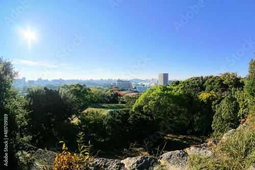 明石城天守台からの風景