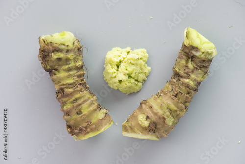 Wasabi Top View with grated wasabi
