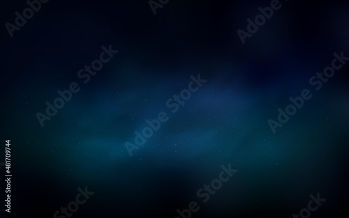 Dark BLUE vector pattern with night sky stars.