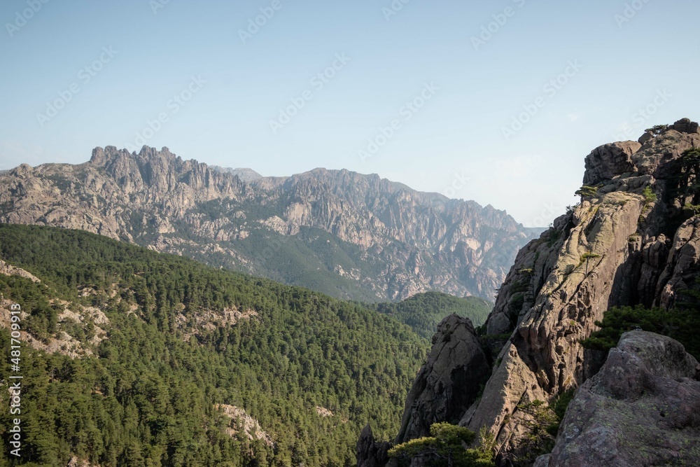 Col de Bavella, Corse, France. Hiking Landscape in Corsica.