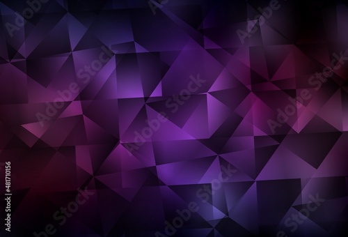 Dark Pink, Yellow vector polygon abstract layout.