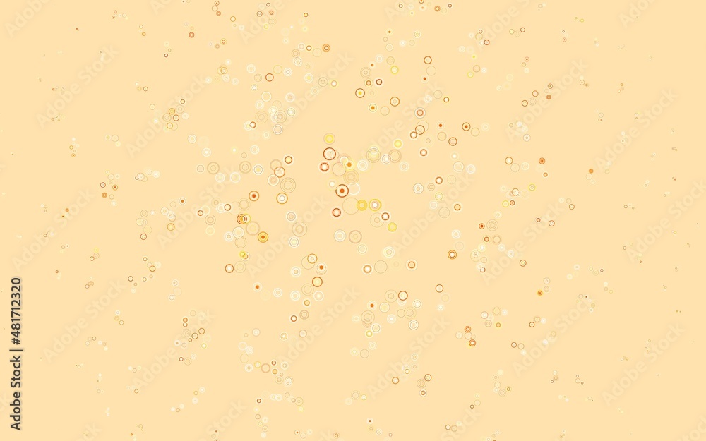 Light Orange vector texture with disks. Light Orange vector texture with disks.