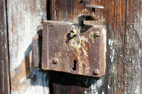 old rusty padlock