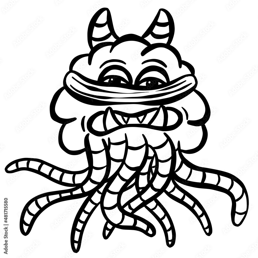 Funny Imaginary Monster Mascot Cartoon Character Funny Imaginary Monster Mascot Cartoon Character