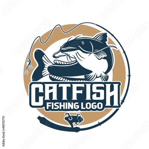 Catfish Fishing Logo Design