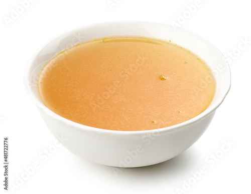 bowl of chicken broth