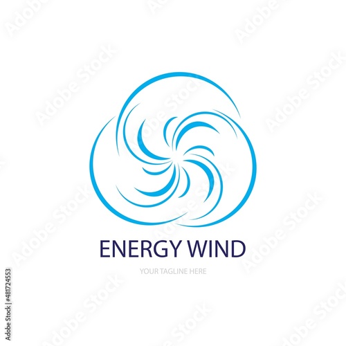 Wind icon logo free vector design