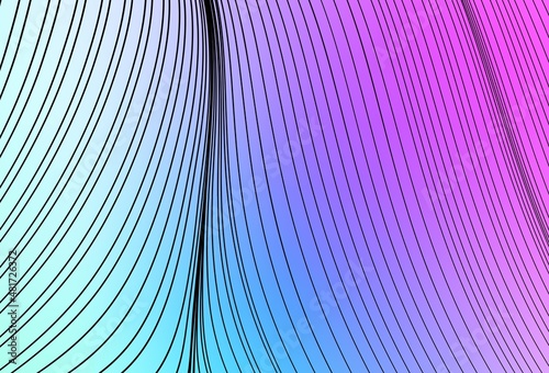 Light Pink, Blue vector backdrop with bent lines.