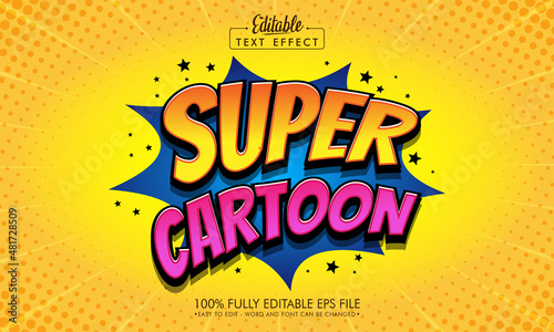 Super Cartoon Editable Text Effect