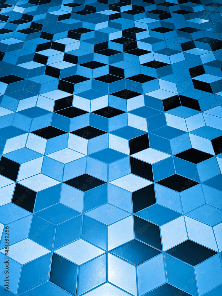 Obraz premium Geometric floor texture pattern background material_03