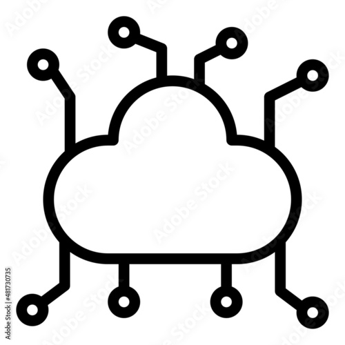cloud service cloud computing server data computer website webpage homepage connected internet deploy web development icon