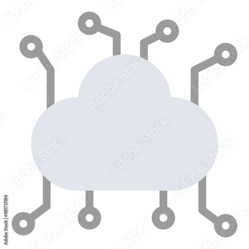 cloud service cloud computing server data computer website webpage homepage connected internet deploy web development icon