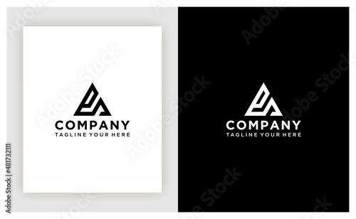 Outstanding professional elegant trendy awesome artistic black and white color AP PA initial based Alphabet icon logo.