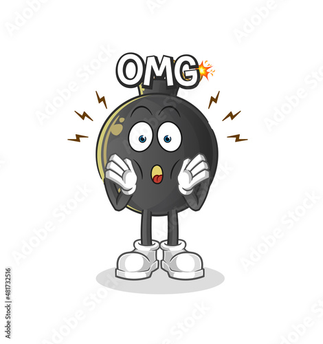 bomb Oh my God vector. cartoon character