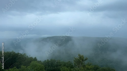 Wallpaper Mural Foggy Mountain on a Rainy Day Torontodigital.ca