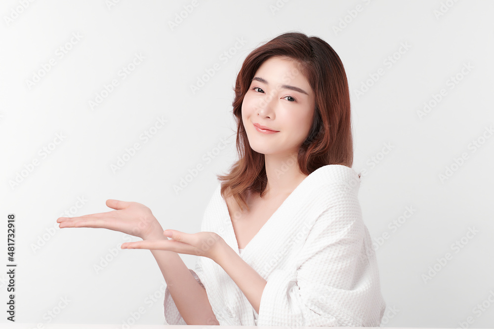 Beautiful young asian woman with clean fresh skin on white background, Face care, Facial treatment, Cosmetology, beauty and spa, Asian women portrait. Beautiful young asian woman with clean fresh skin on white background, Face care, Facial treatment, Cosmetology, beauty and spa, Asian women portrait.