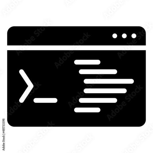 terminal coding code window shell program programming web development icon