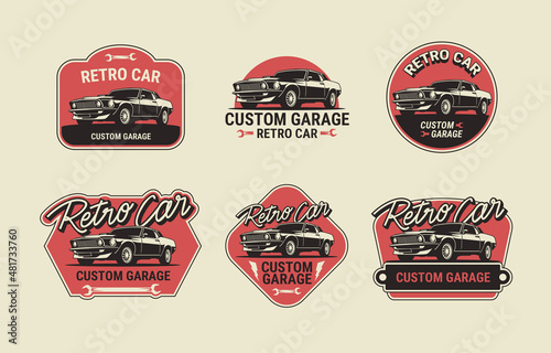 Custom Garage Retro Car Badge Collection