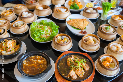 Steamed Dim Sum in chinese restaurant