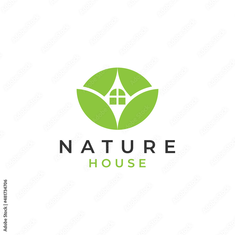 Fototapeta premium nature house logo design