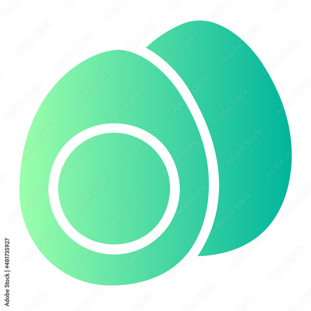 boiled egg gradient icon boiled egg gradient icon