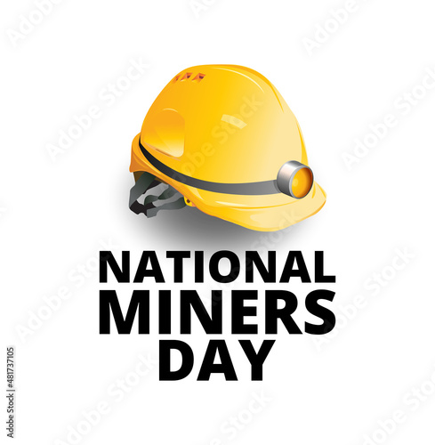 national miners day, work safety, safety equipment  vector design