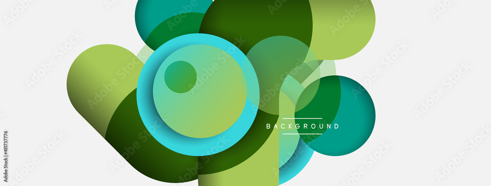 Circle and round shapes abstract background. Vector illustration for wallpaper banner background or landing page Circle and round shapes abstract background. Vector illustration for wallpaper banner background or landing page
