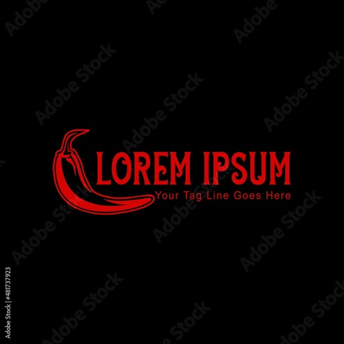  red chili vector logo simple silhouette 