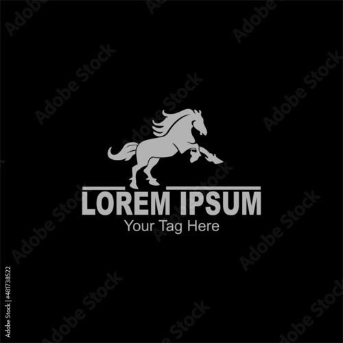 Horse logo vector jump luxury speed