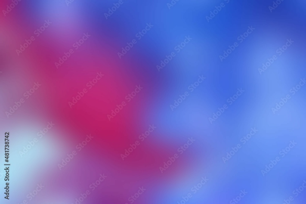 Abstract defocused pink and blue background. Blurred spots and lines. Background for the cover of a notebook, book. A screensaver for a laptop.