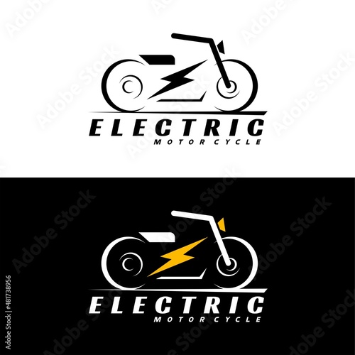 Electric bike logo design vector