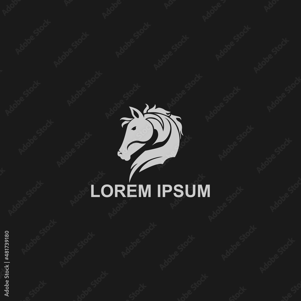 horse head logo luxury simple black and white elegant horse head logo luxury simple black and white elegant