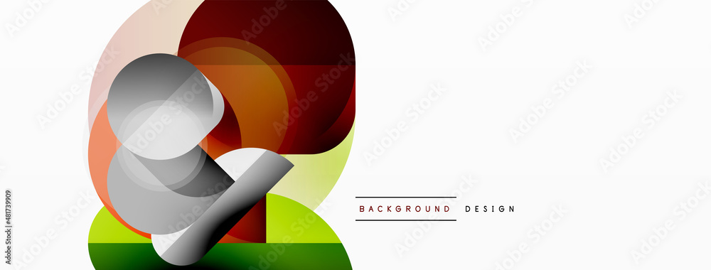 Round triangle shapes lines and circles. Geometric vector illustration for wallpaper banner background or landing page Round triangle shapes lines and circles. Geometric vector illustration for wallpaper banner background or landing page