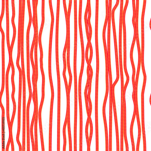 Seamless line art, seamless wave, dots, brush, illustration, textile pattern