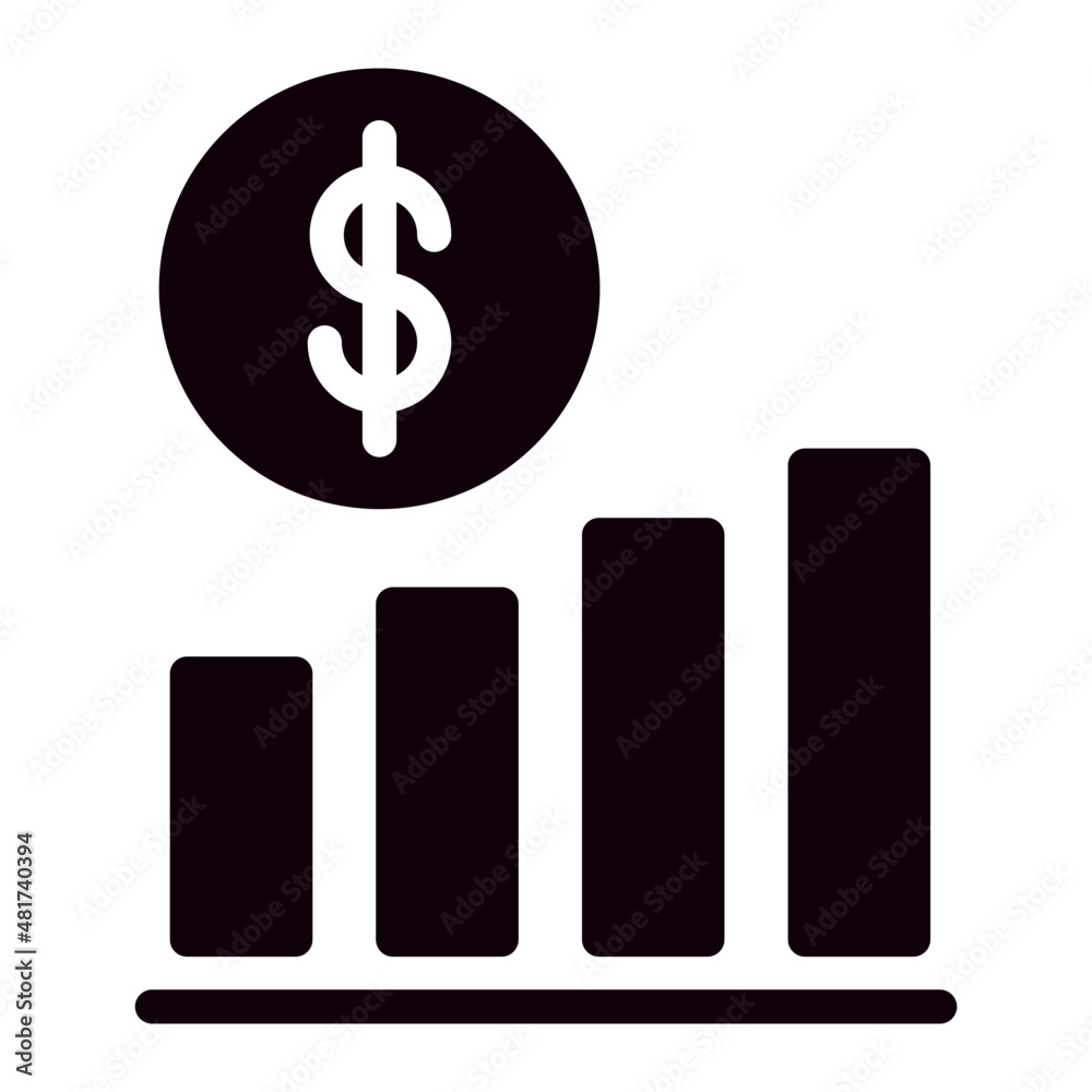 bar chart glyph icon bar chart glyph icon