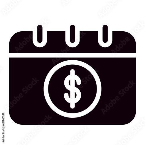 payment day glyph icon