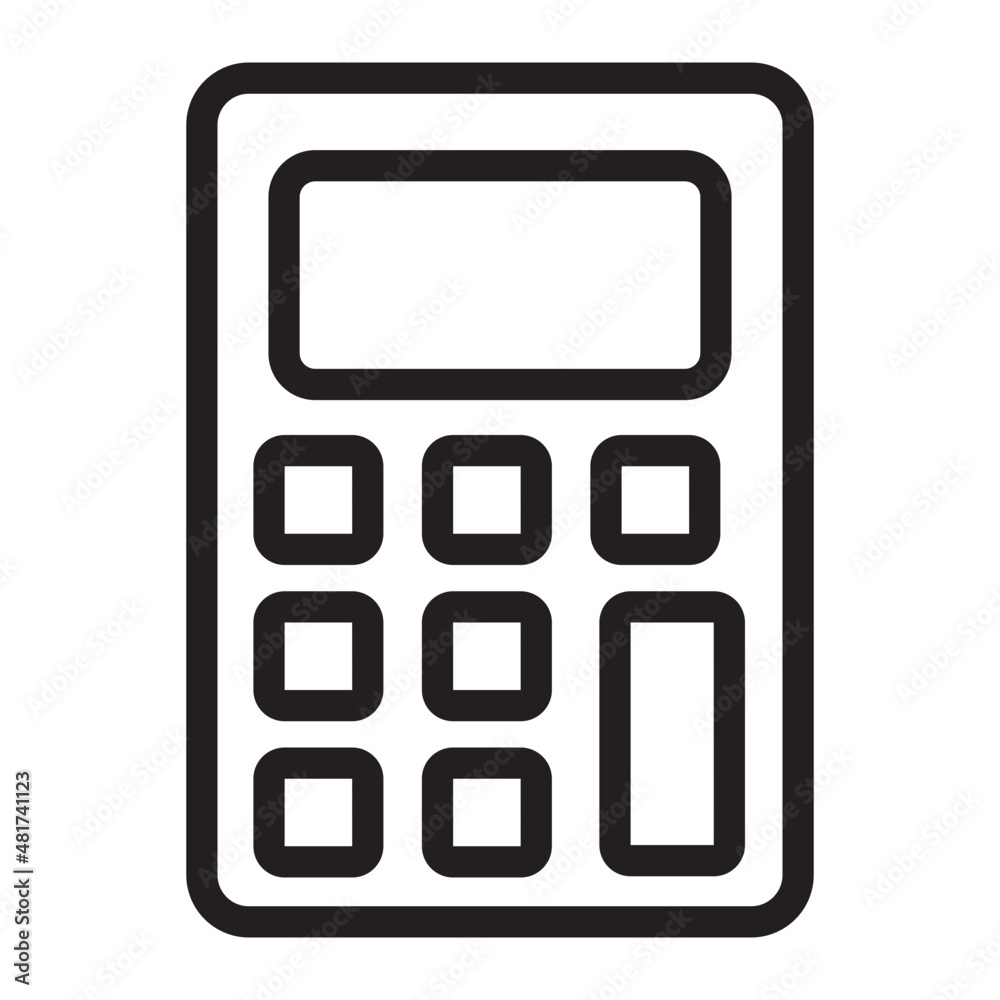 calculator line icon calculator line icon