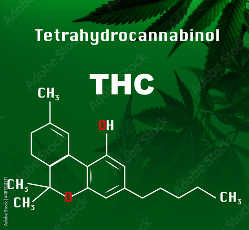 Chemical formulas of natural cannabinoids in cannabis THC Tetrahydrocannabinol