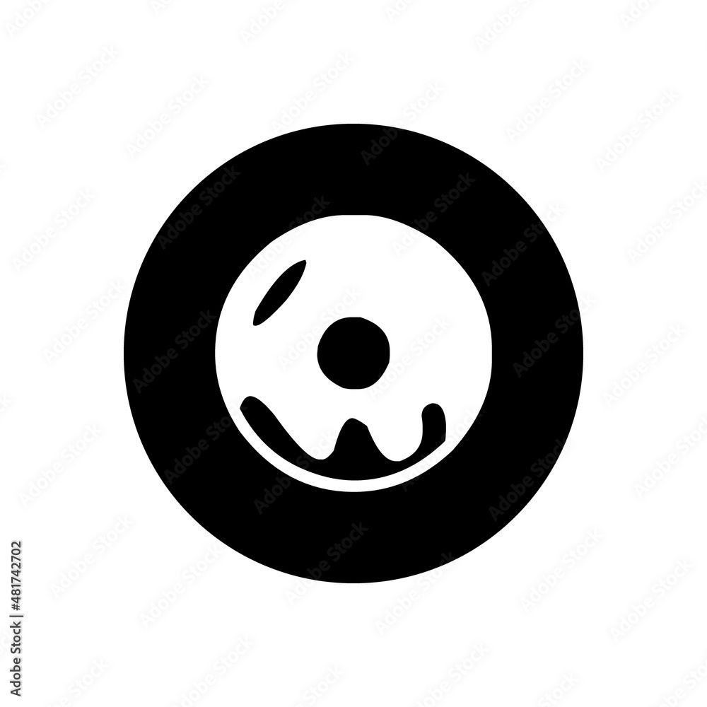 Donuts vector icon. Donut icon image in circle. Vector concept illustration for design. Isolated on White Background. Donuts vector icon. Donut icon image in circle. Vector concept illustration for design. Isolated on White Background.