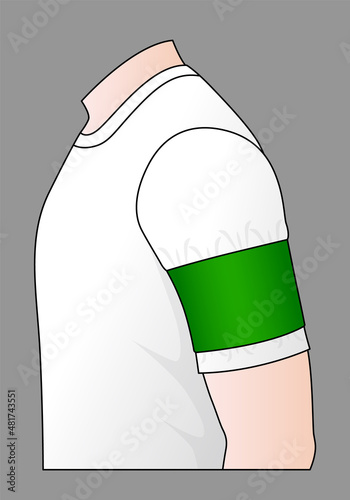 Blank Green Armband Template, Vector File.