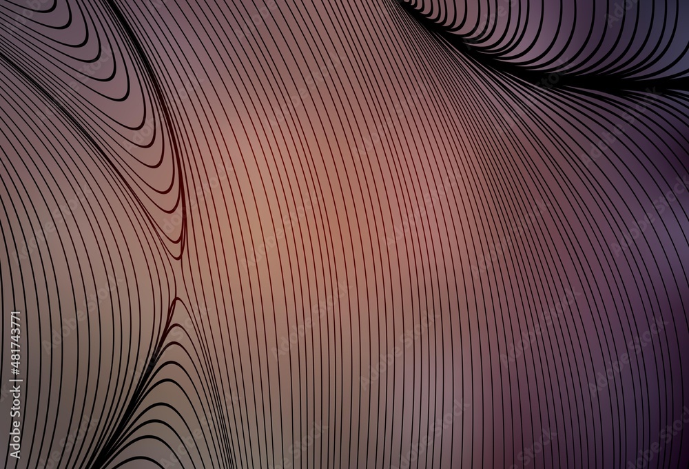Dark Pink vector layout with curved lines. Dark Pink vector layout with curved lines.
