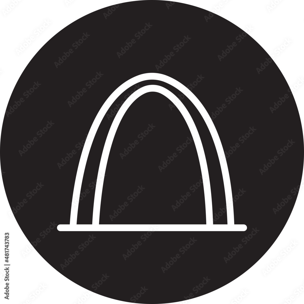 Gateway Arch glyph icon Gateway Arch glyph icon