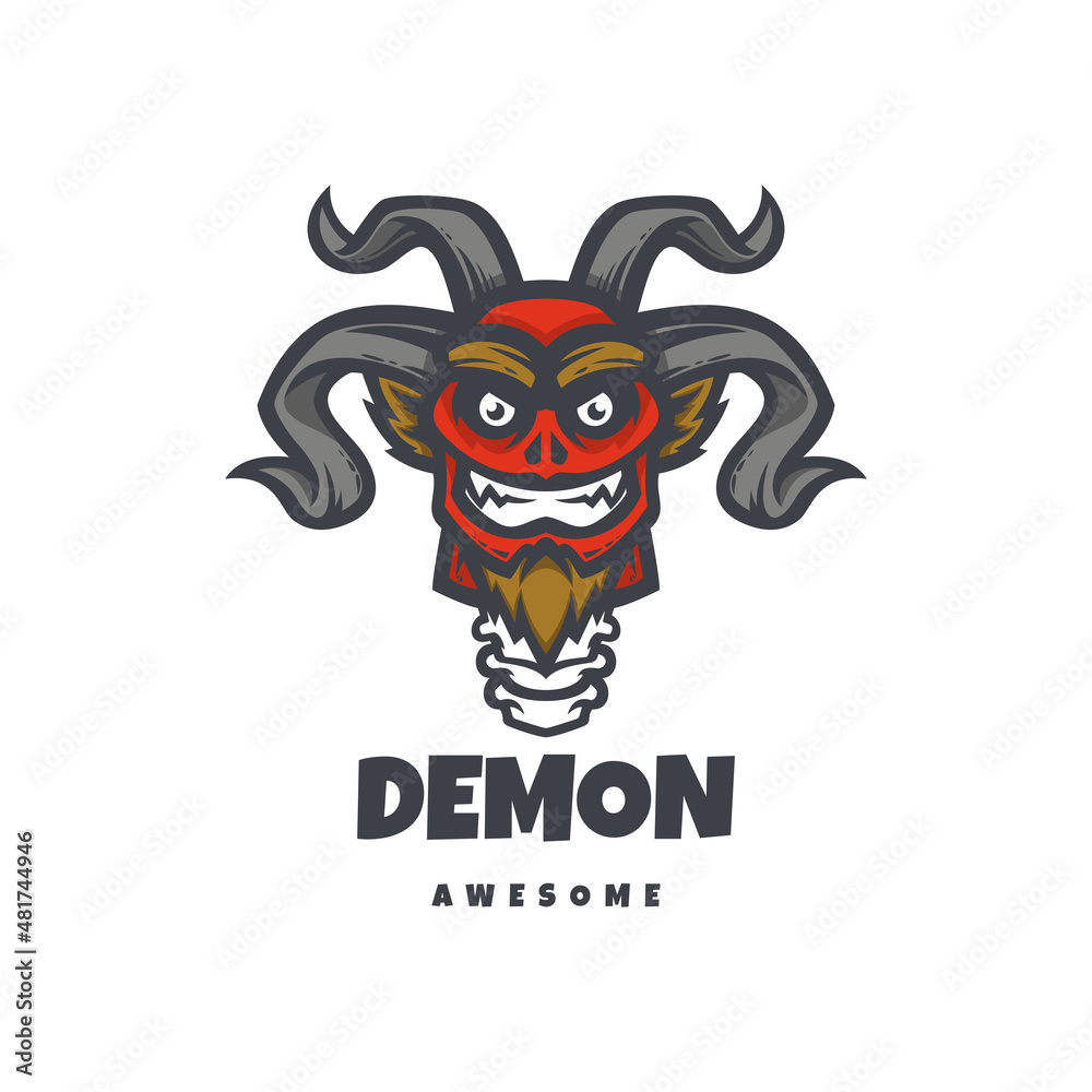 Fototapeta premium Illustration vector graphic of Demon, good for logo design