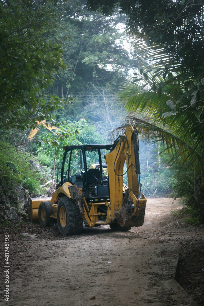 Backhoe at work Backhoe at work
