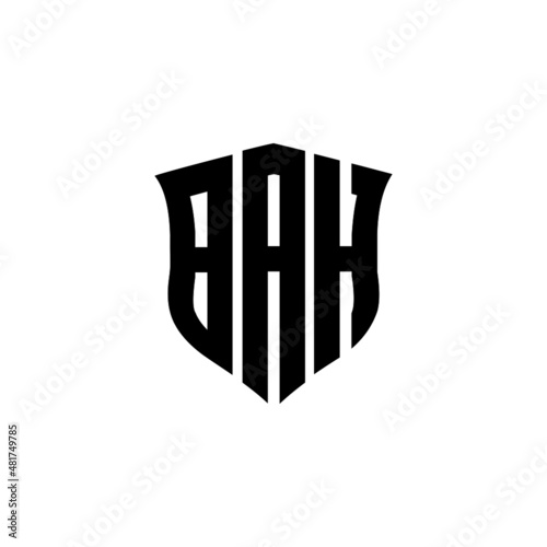 BAH letter logo design with white background in illustrator, vector logo modern alphabet font overlap style. calligraphy designs for logo, Poster, Invitation, etc.