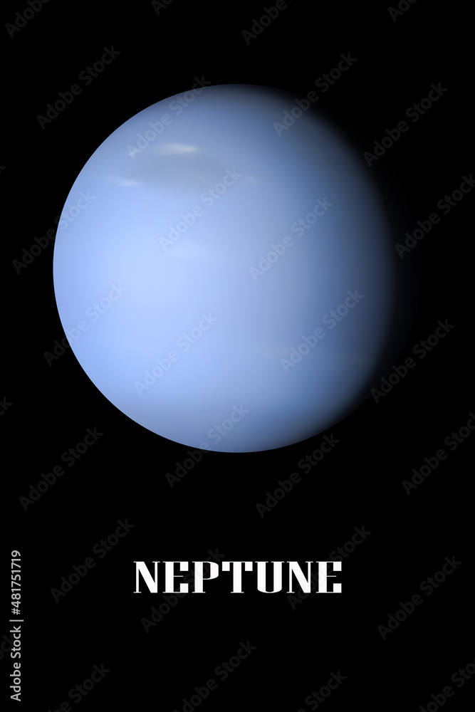 Artist view of the Neptune planet Artist view of the Neptune planet