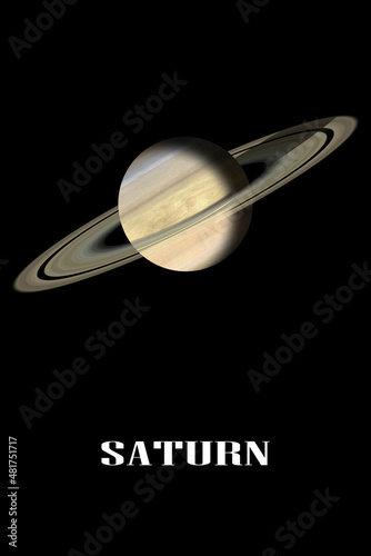 Artist view of the Saturn planet