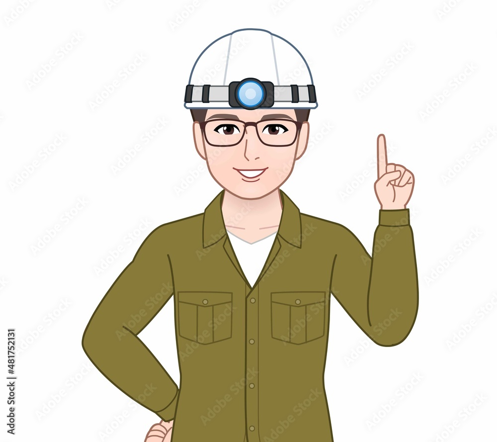 建築を学んでいる男性