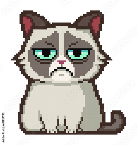 cat pixel art.